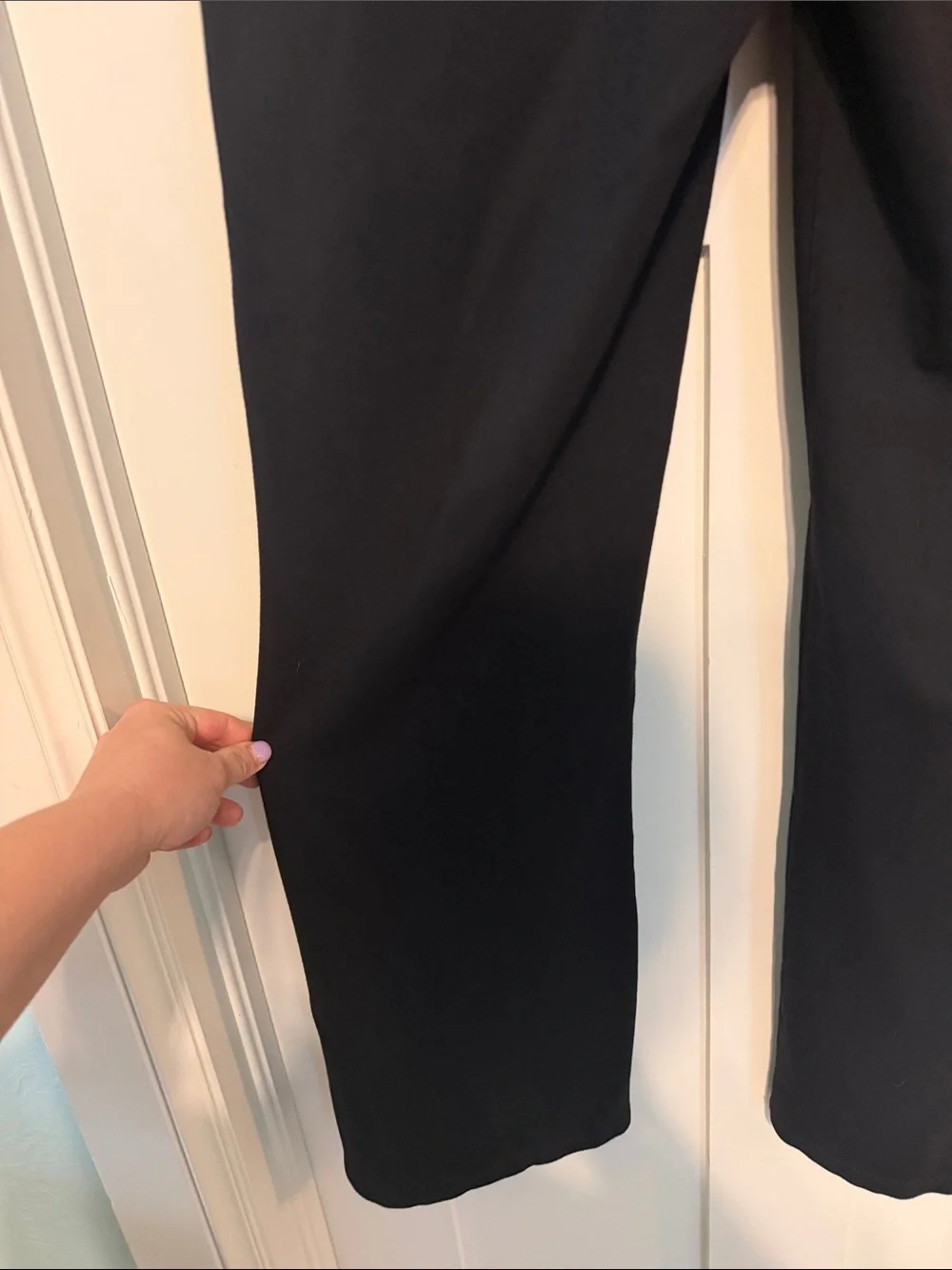 Betabrand Yoga Dress Pants Black Wide Straight-Leg Dress Trousers Petite XXL